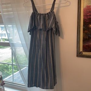 Blue Dress with White Stripes from J.Crew